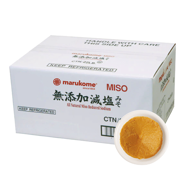 All Natural Reduced Sodium Miso Paste 22LBS – Marukome