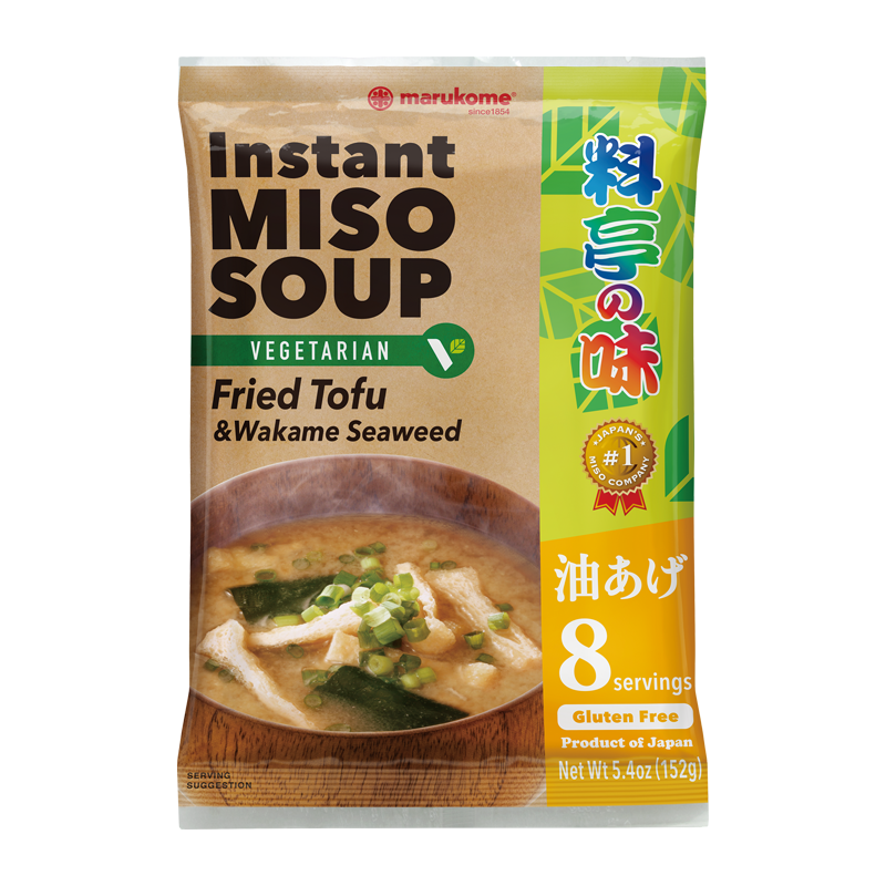 8 Pack Vegetarian Ryotei No Aji - Fried Tofu Instant Miso Soup