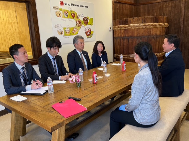 The Consul General of Japan and his wife visited the Marukome USA factory and showroom.