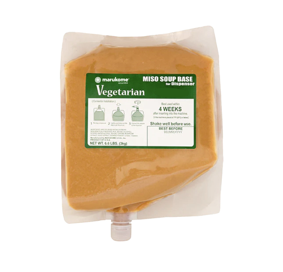 miso Vegetarian Soup Dispenser Miso Base 6.6 LBS 1 case (4bags) – Marukome
