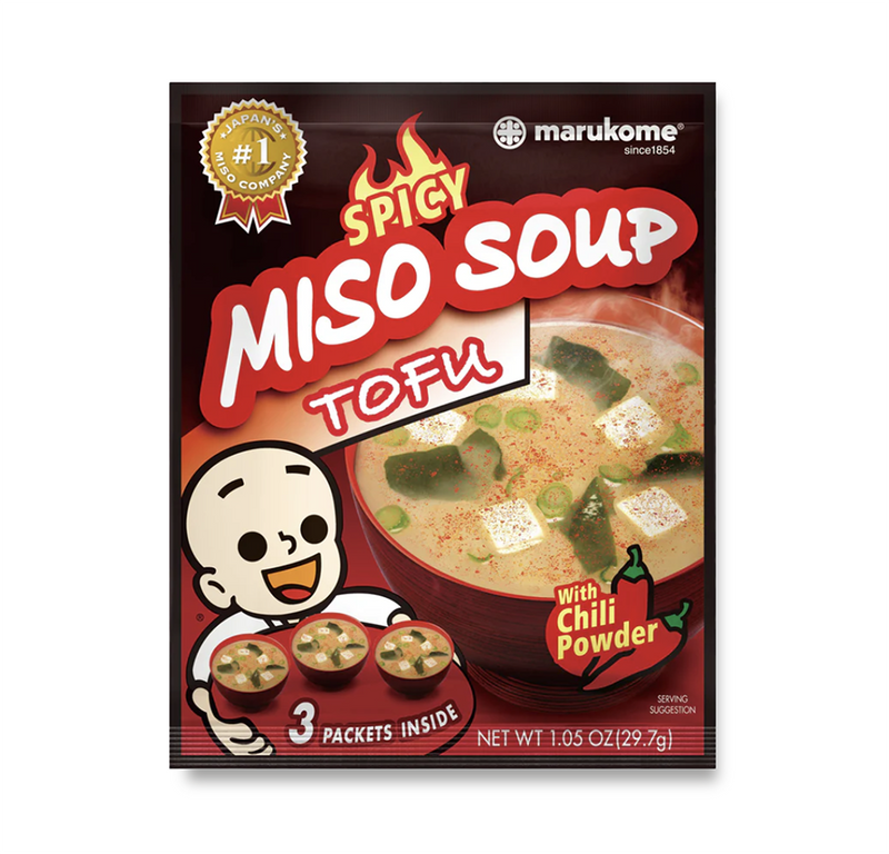 Instant SPICY Miso Soup 3 Pack Tofu - 3 bags – Marukome