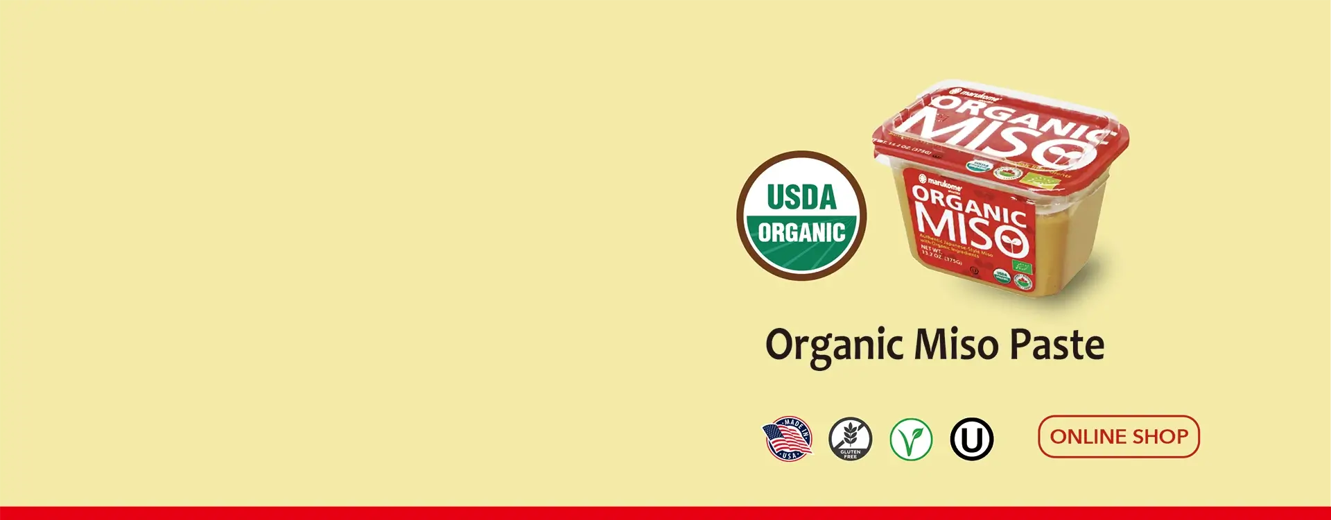 Marukome USA Home page top banners | Miso, Koji and more | Marukome USA