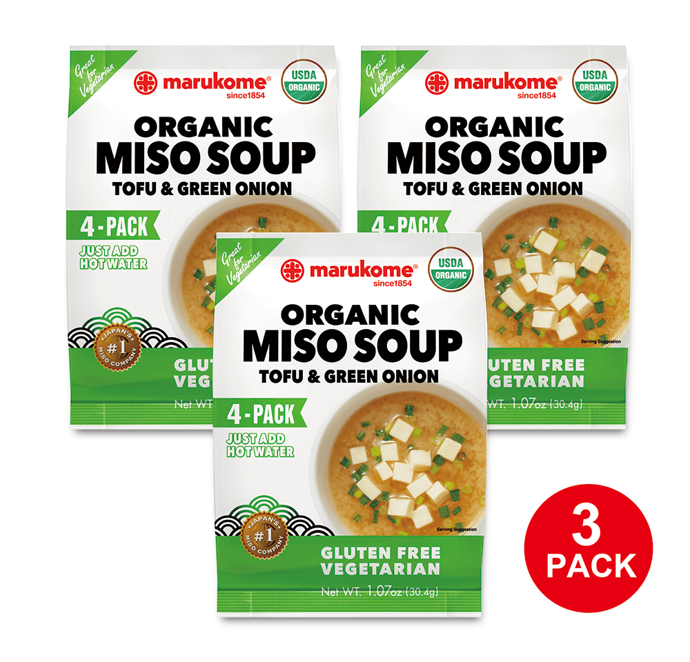 Organic 4 Pack Green Onion Instant Miso - 3 bags