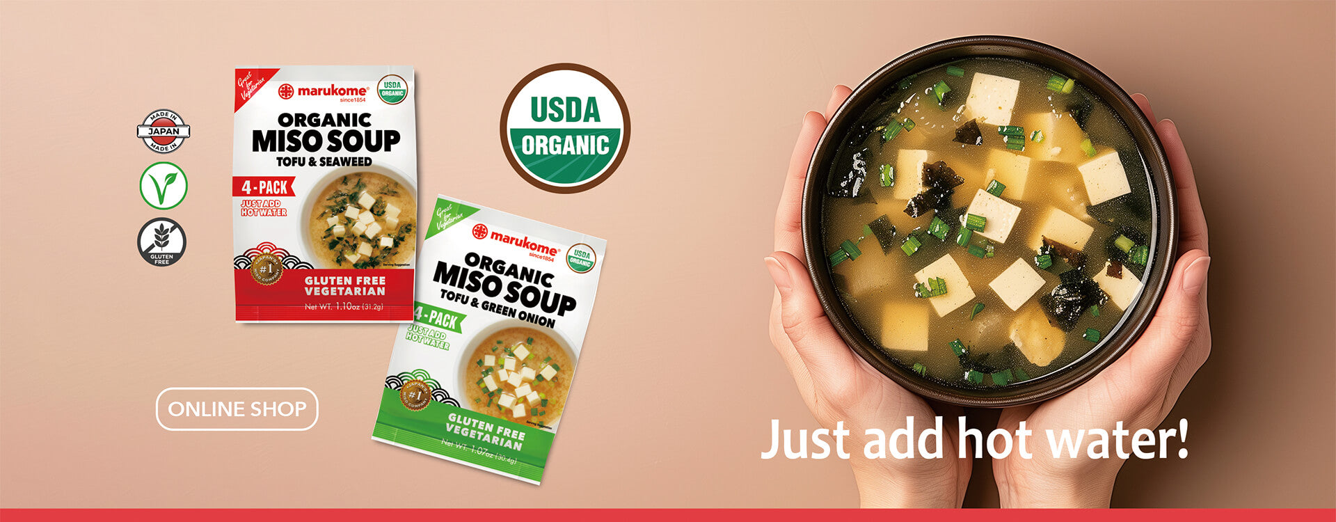 Marukome USA Home page top banners | Miso, Koji and more | Marukome USA