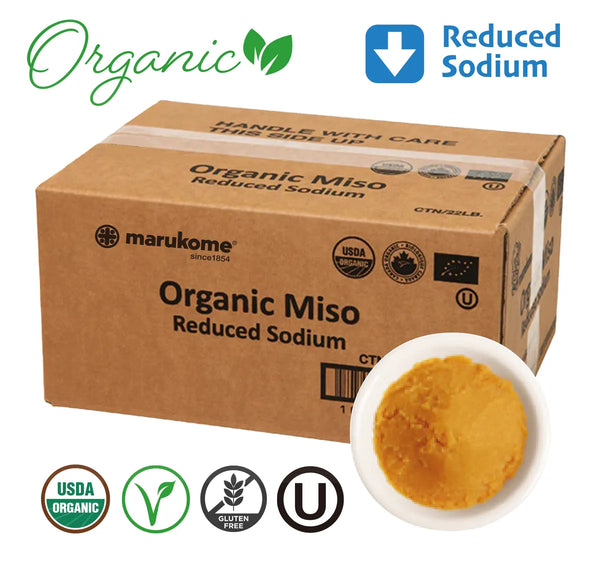 Organic White Reduced Sodium Miso 22 lbs wholesale pack | Marukome USA