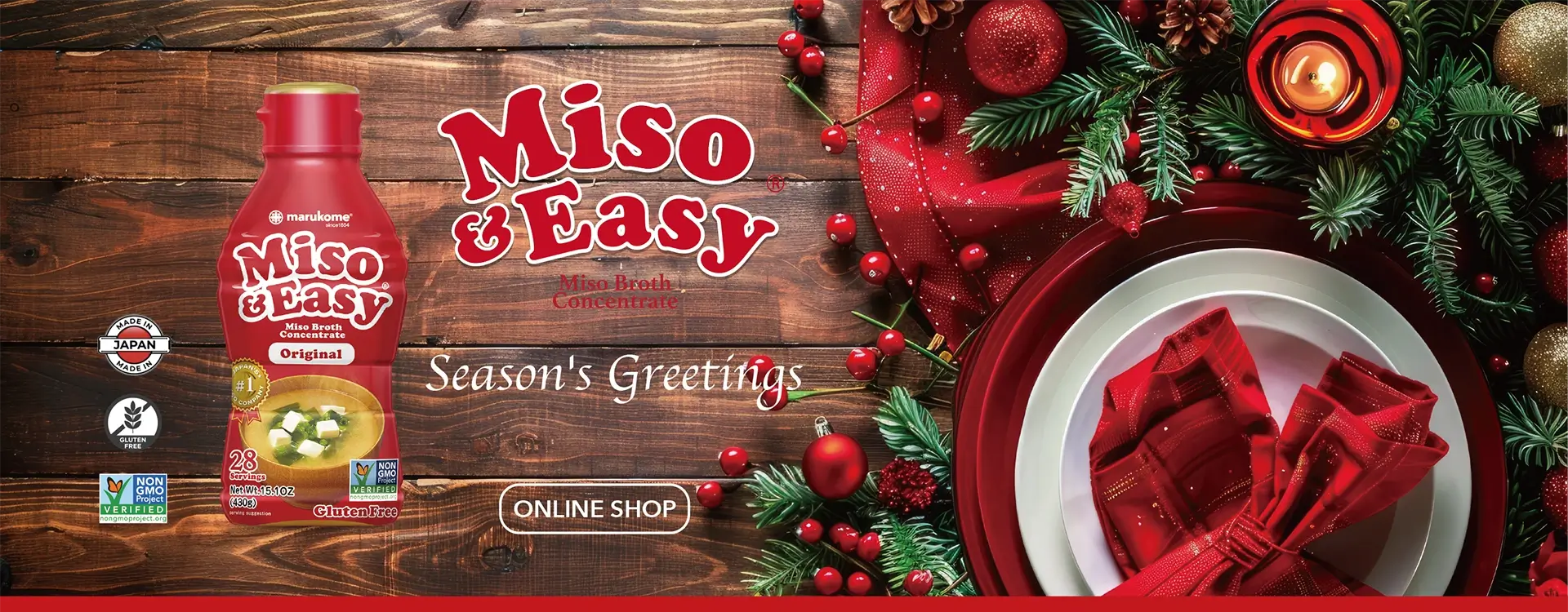 Marukome USA Home page top banners | Miso, Koji and more | Marukome USA