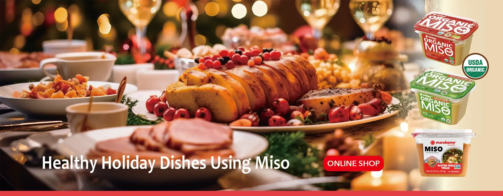 Marukome USA Home page top banners | Miso, Koji and more | Marukome USA