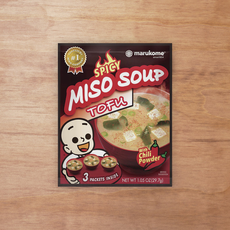 Instant SPICY Miso Soup 3 Pack Tofu – Marukome