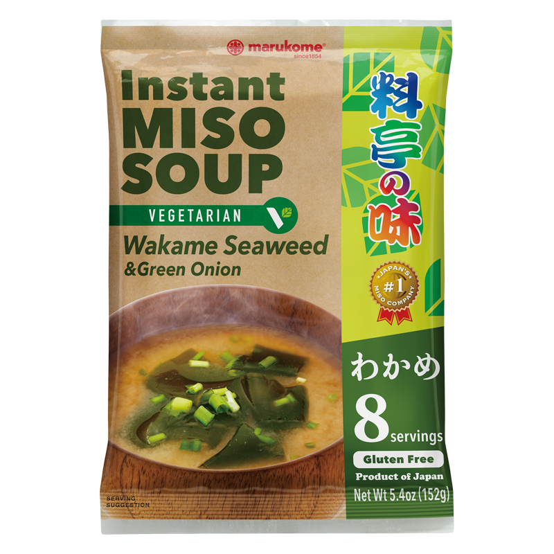 8 Pack Vegetarian Ryotei No Aji - Wakame Seaweed Instant Miso Soup